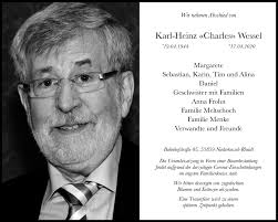 Traueranzeigen von Karl-Heinz Wessel