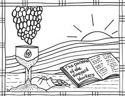 Sower coloring page, parable of the sower. Matthew 20 1 16 Art Stushie Art
