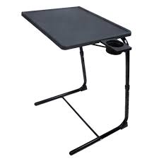 Hoobro tv tray, folding tv table, stable snack table for small space, portable sofaside table, easy assembly and storage, ideal for snacks and meals in living room, rustic brown and black bf15bz01. Upgrade Deluxe Portable Foldable Comfortable Tv Tray Table Laptop Eating Drawing Tray Table Stand Adjustable Height Angle Tray Sliding Adjustable Cup Holder Upgraded Stability Black Walmart Com Walmart Com