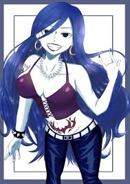 juvia lockser, fairy tail, highres, 1girl, blue hair, breasts, cleavage,  earrings, jewelry, long hair 