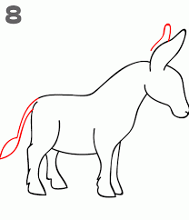 How To Draw A Donkey Step By Step Cute Easy Drawings Donkey Drawing Drawings