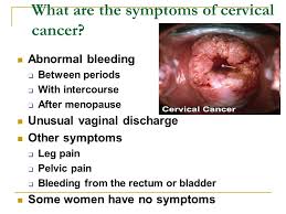 The first identifiable symptoms of cervical cancer are likely to include: Precancer Diseases Of The Female Sexual Organs Female Cancer Ppt Video Online Download