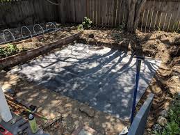 Leveling the ground, adding sand, and marking where the pavers should be placed. Amateur Hour Build Your Own Patio In A Weekend Ish By Melanie Lei Medium