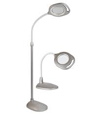 Ottlite 2 In 1 Led Magnifier Floor Table Lamp Silver Joann Magnifier Lamp Magnifying Desk Lamp Lamp