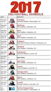 2017 Ohio State Buckeyes Football Schedule Ohio State Football Ohio State Schedule Ohio State