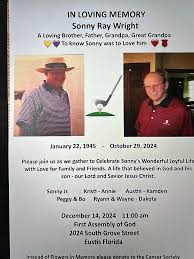 Sonny Wright Obituary (1945