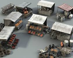 Marketplace Items 3 3d Model Medieval Medieval Market Wargaming Terrain