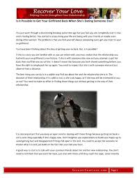 Morning is not just the time of day when you wake up. Calameo Is It Possible To Get Your Girlfriend Back When She S Dating Someone Else