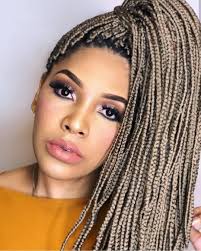Box Braids Hairstyles For African American Black Women And White Women Box Braids Medium Box Br Crochet Braids Hairstyles Braided Hairstyles Short Box Braids