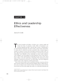 Pdf Ethics And Leadership Effectiveness