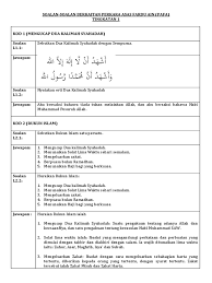 Dan bilangan lafaz dua kalimah syahadah. Soalan Pafa Tingkatan 1