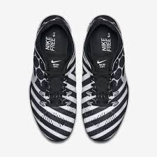Black And White Polka Dot Shoes Women S Nike Free Tr 5 Print Women S Training Shoe With Black And White Stripe Polka Dot Graphic Pattern Design Womens Training Shoes Training Shoes Sneaker Magazine