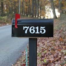 Black floating or flush number 1 is ideal for prominently displaying your address on your house or mailbox post. Mailbox Number Stickers 3 X 12 Custom Prespaced Numbers On Decal Sheet Vl0901