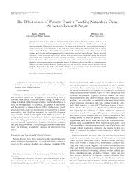 Citing a report in apa style involves including its title and number, as well as the url where it can be found. Pdf The Effectiveness Of Western Creative Teaching Methods In China An Action Research Project