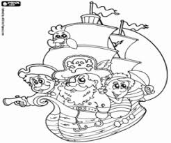 Barco Pirata Para Colorear