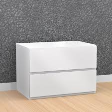 Traffic Contemporary 2 Drawer Nightstand White Best Buy Canada