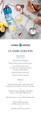 So for 1.25 we have: Classic Collins A Step By Step Guide To Creating A Bombay Sapphire Classic Collins 50ml Bombay Sapphire 25ml Freshly S Gin Recipes Gin Drinks Gin Tasting