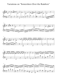 Here are some helpful navigation tips and features. Variations On Somewhere Over The Rainbow Sheet Music For Piano Musescore Sheet Music Violin Music Music Charts