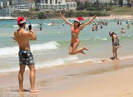 Therefore, christmas is to celebrate the birth of christ. Australian Celebrate Christmas On The Beach As Heatwave Sweeps Country Daily Mail Online