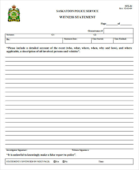 A well written incident report gives a thorough account of what happened and sticks to the. Free 27 Statement Formats Samples In Pdf