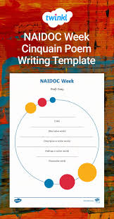 Naidoc Week Cinquain Poem Writing Template Cinquain Poems Cinquain Writing Skills