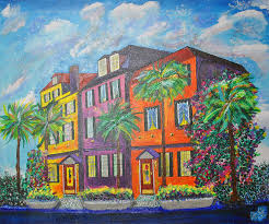 I live in the charleston area and when we visit downtown charleston, we always make a point to walk by rainbow row. Rainbow Row Earthquake Bolts Painting By Ricardo Of Charleston