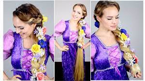 In this picture, we see rapunzel braiding her hair as she sings a song. How To Get Rapunzel S Braid From Tangled Youtube
