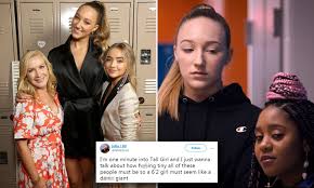 Tattooed couple abuse and degrade white trash, creampie, toilet abuse, bathroom, homemade amatuer humilated and degraded. Netflix S New Movie Tall Girl Leaves Viewers Questioning Accuracy Of Students Heights Daily Mail Online