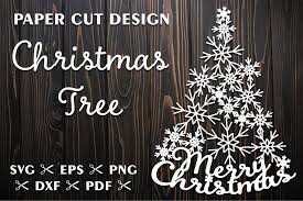 Get crafting with this exclusively designed lovesvg freebie. Christmas Tree With Snowflakes For Silhouette And Cricut 928641 Paper Cutting Design Bundles