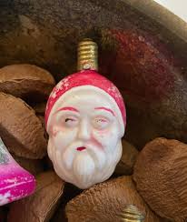 1920-40s MILK GLASS CHRISTMAS ORNAMENTS