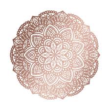 Rose Gold Circular Mandala Art Print By Halconian Design X Small Mandala Art Mandala Rose Mandala
