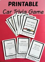 You probably see dozens of vehicles every day, especially if you drive to work. Diy Printable Ultimate Car Trivia Game Easy Father S Day Gift Easy Father S Day Gifts Trivia Diy Printables