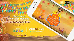 Rajasthani Marwari Style Wedding Invitation Animated Video Vg 742 Wedding Invitation Video Wedding Invitations Creative Invitations