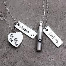 First of all, my deepest condolences on the loss of your beloved animal companion. Personalized Pet Urn Necklace With Cat Or Dog Silhouette Pet Etsy In 2021 Pet Cremation Jewelry Pet Urns Pet Memorial Necklace