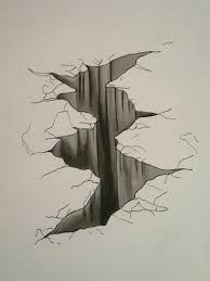 Trompe L Oeil D Une Fissure Realise A L Aide D Une Video De Tutodraw Dessin De Fleurs Au Crayon Yeux Dessin Mini Dessin