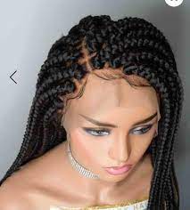 Jumbo Box Braid Wig Braided Wig For Black Women Wigs Full Etsy Braids Wig Lace Wigs Braided Hairstyles