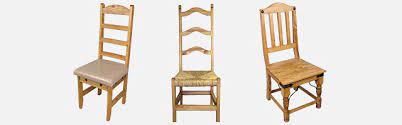 What kind of wood is in rustic dining room? Rustic Pine Dining Chairs
