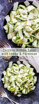 Zucchini Ribbon Salad With Lemon And Parmesan Cheese Is A Simple And Easy To Make Salad That S Zucchini Ribbon Salad Recipes With Parmesan Cheese Salad Recipes