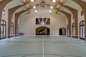 Tennis Court Cuz U Wanted One Plus It Doubles As A Basketball Court Which Is Pretty Cool Home Basketball Court Indoor Basketball Court Indoor Sports Court