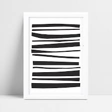 quadro quadro infantil abstrata listras pretas horizontal - Quadros 23x33cm  | Conspecto