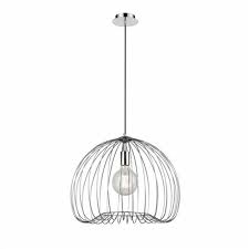 Clear ribbed glass ceiling pendant. Rosie Large Domed Wire Ceiling Pendant Light Fitting The Lighting Superstore