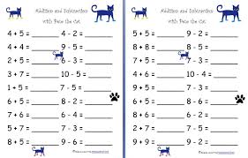 addition and subtraction with pete the cat free worksheets homeschool den