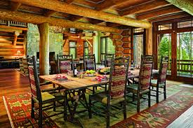 designing a beautiful log home dining space