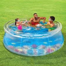 Play Day 8ft 3d Transparent Quick Set Pool Includes 2 Pairs Of 3d Goggles Walmart Com Pool Children Swimming Pool Blow Up Pool