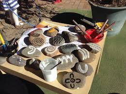 Aboriginal Symbols On Rocks For Children To Play With Naidoc Week Aboriginal Symbols Naidoc Week Aboriginal Education