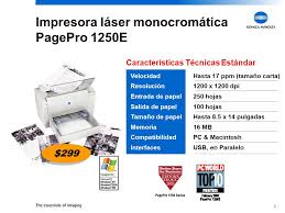 Have a look at the manual minolta pagepro 1200w user manual online for free. Konica Minolta Pagepro 1250e Ppt Descargar