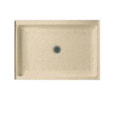 Swan Solid Surface 34 X 42 Single Threshold Shower Base Finish Bermuda Sand In 2020 Shower Base Solid Surface Shower Wall Kits
