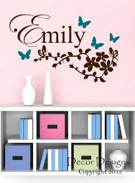 Butterfly Custom Name Vinyl Wall Decal Sticker Decor Designs Decals Adesivos Decorativos Decalques De Parede Decoracao Quarto De Crianca