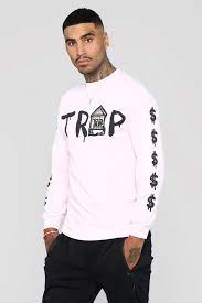 Trap House Tee Pink In 2020 Mens Fashion Sweaters House Tees Long Sleeve Tshirt Men