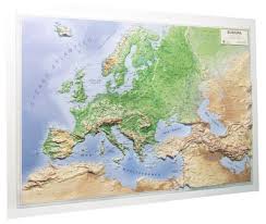 Si queremos situar los picos de europa en un mapa, veremos que ocupan parte de asturias, cantabria y león. Libreria Desnivel Mapa Mapa En Relieve De Europa Zona Europa Escala 1 11 000 000